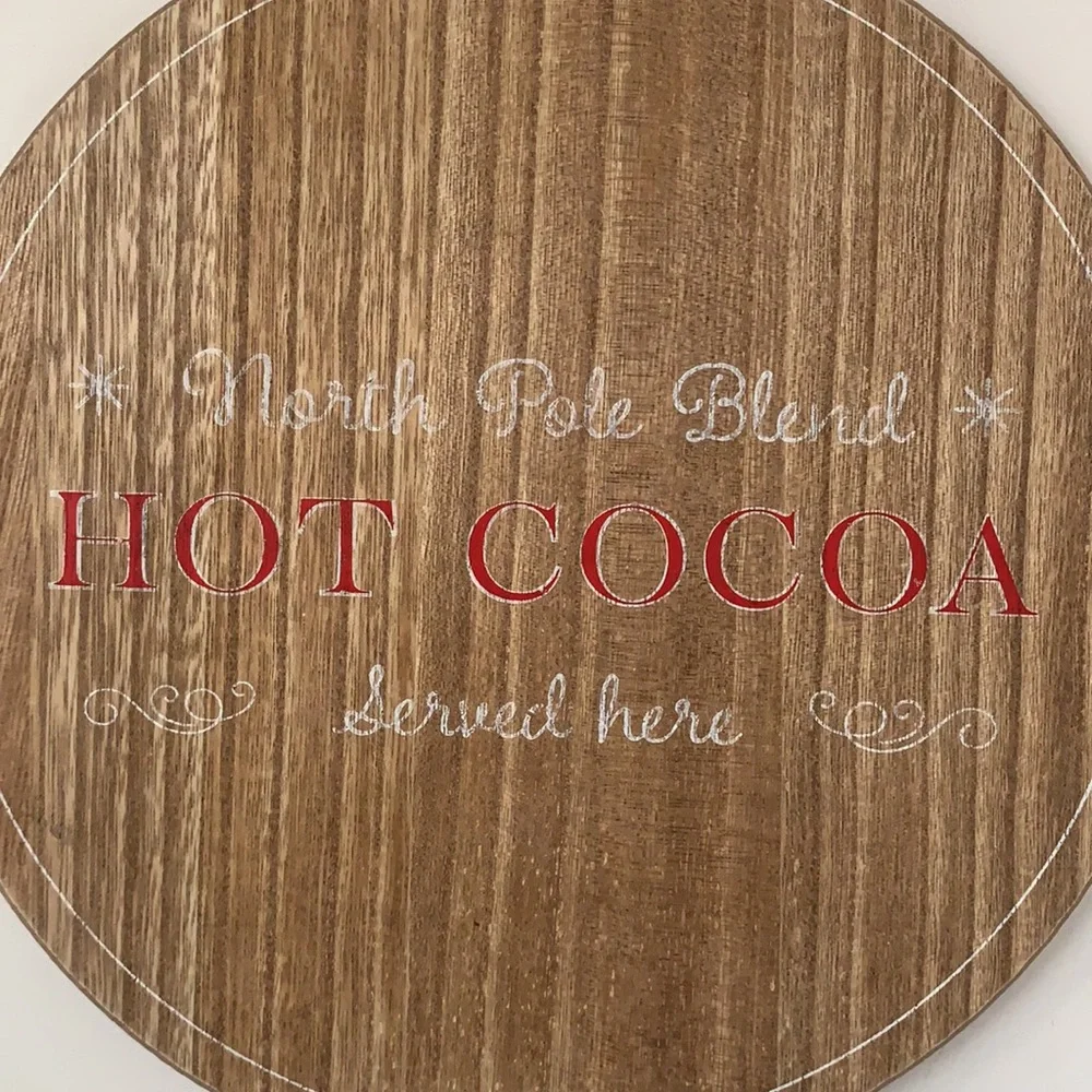 Christmas Hot Cocoa Target Bullseye 2022 Edition Wood Tray.